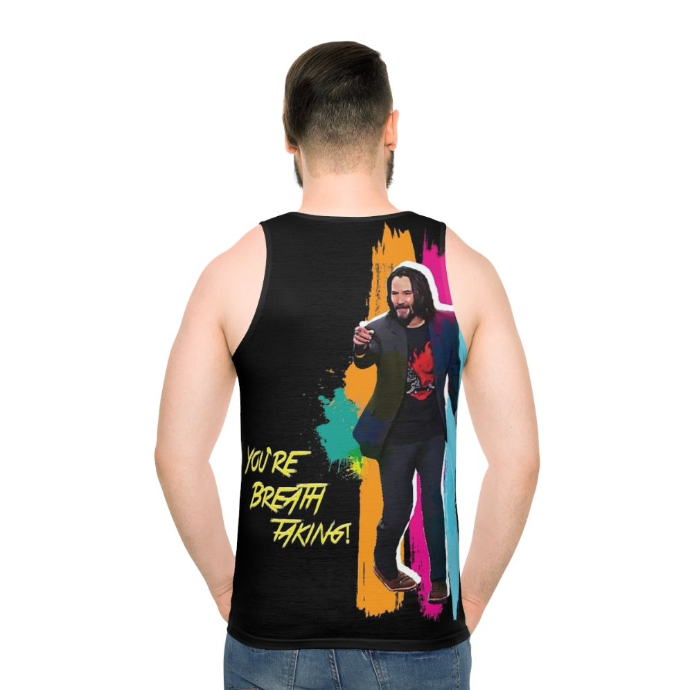 Unisex tank top with a breathtaking cyber punk design
