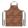 Brick-patterned apron with a realistic brick wall design