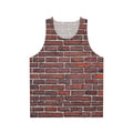 Brick wall unisex tank top