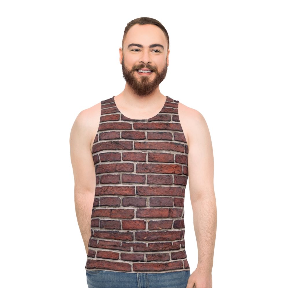 Brick wall unisex tank top
