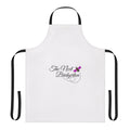 A stylish apron featuring a "The Next Bridgerton" design, perfect for fans of the Netflix series Bridgerton.