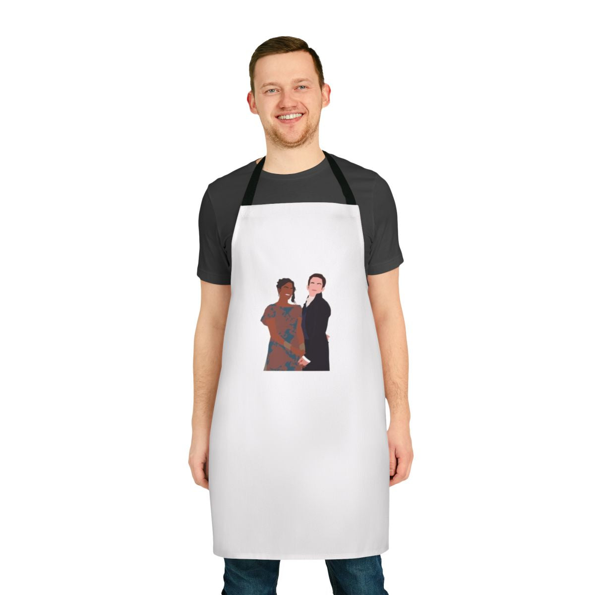 Bridgerton-inspired apron featuring Anthony Bridgerton and Kate Sharma