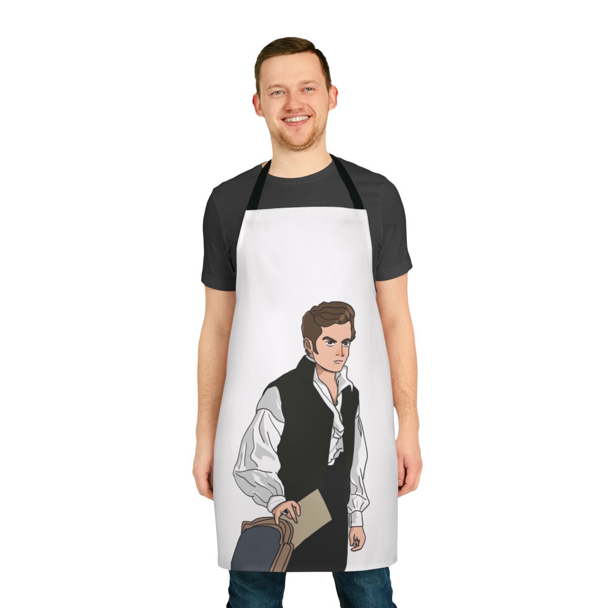 Stylish apron featuring a Bridgerton-inspired design for fans of the Netflix series