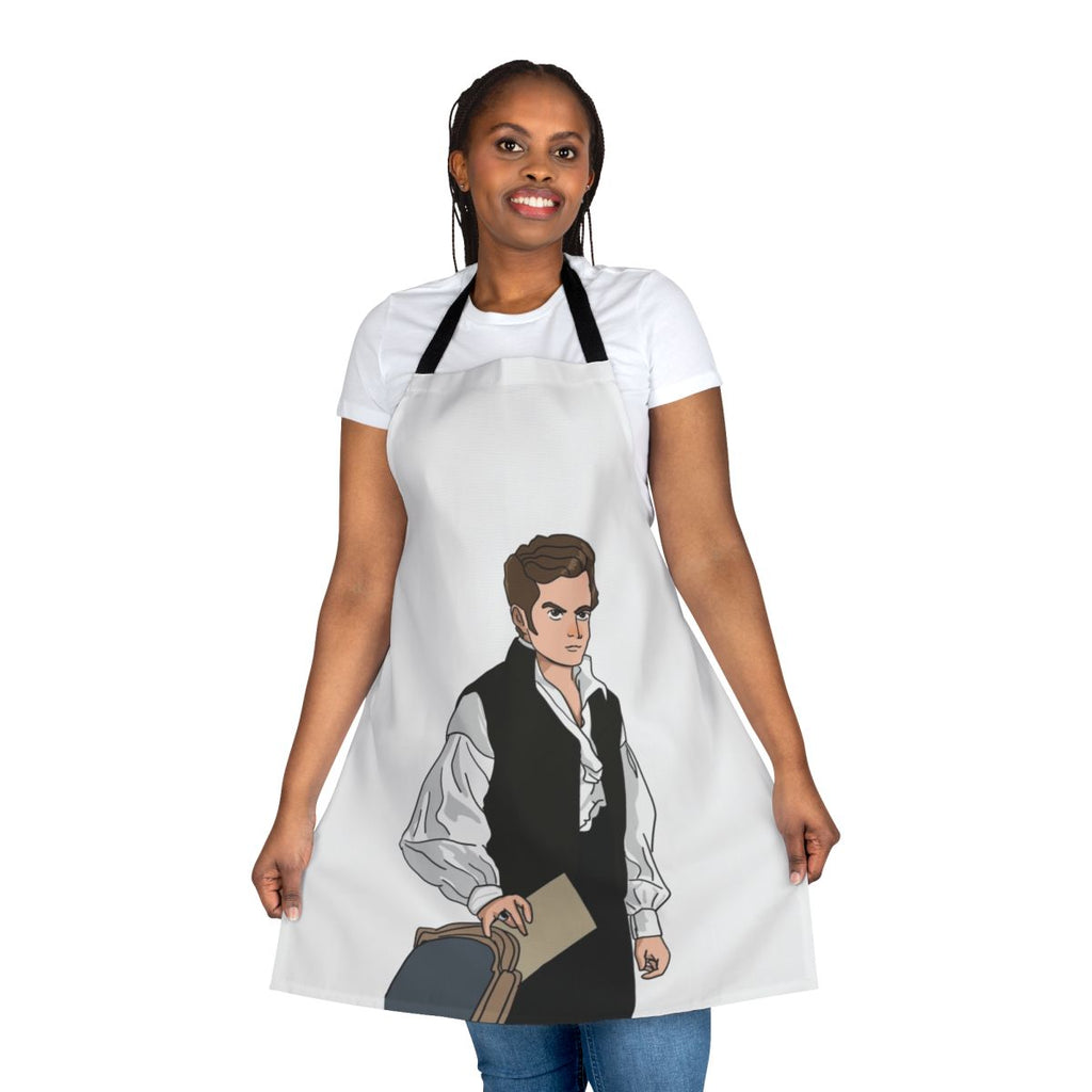 Stylish apron featuring a Bridgerton-inspired design for fans of the Netflix series