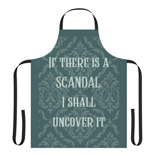 "Bridgerton-inspired apron featuring a playful quote from the show"