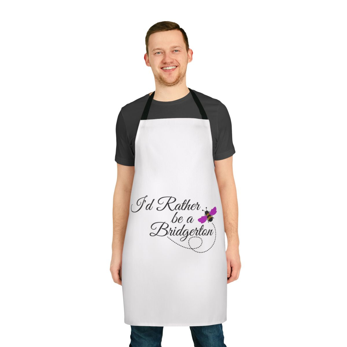 "Bridgerton Inspired Apron with "I'd Rather Be a Bridgerton" Quote"