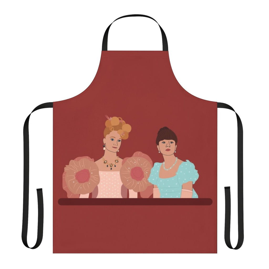 Apron featuring Eloise Bridgerton and Cressida Cowper characters from Netflix's Bridgerton series