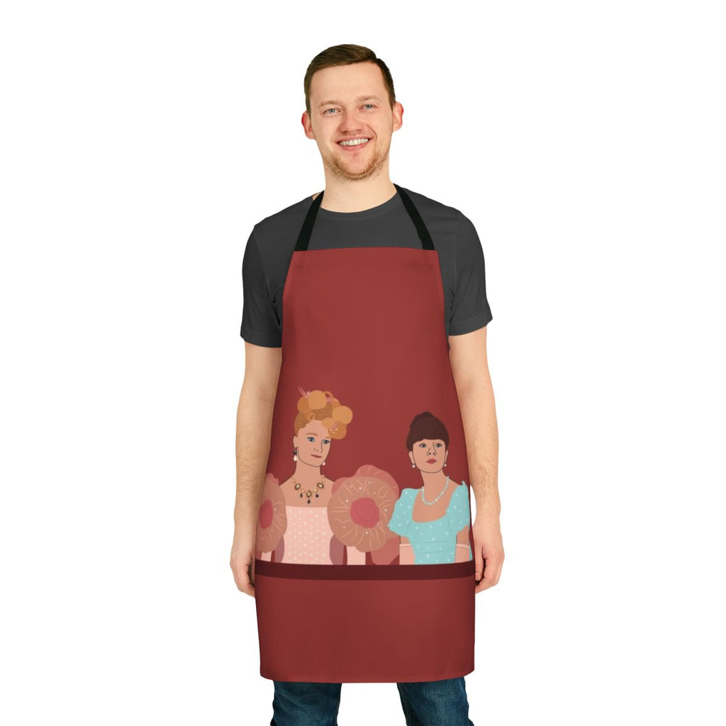 Apron featuring Eloise Bridgerton and Cressida Cowper characters from Netflix's Bridgerton series