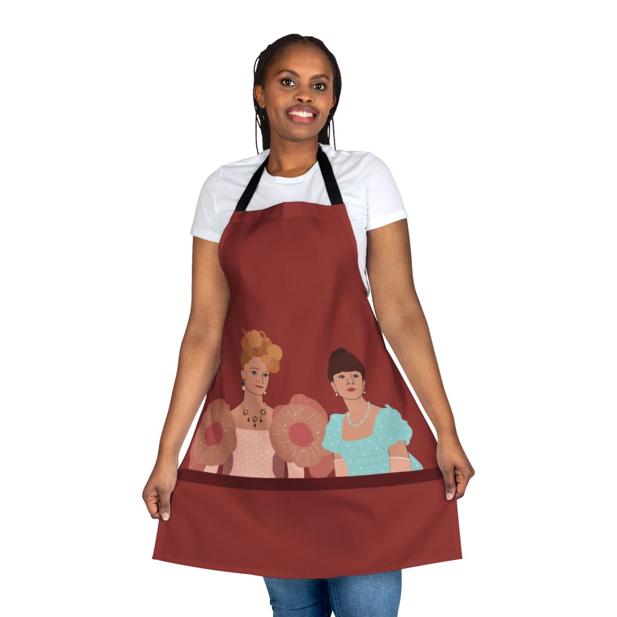 Apron featuring Eloise Bridgerton and Cressida Cowper characters from Netflix's Bridgerton series
