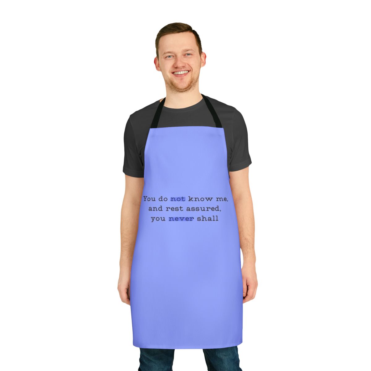 Bridgerton inspired apron featuring a quote from the character Lady Whistledown