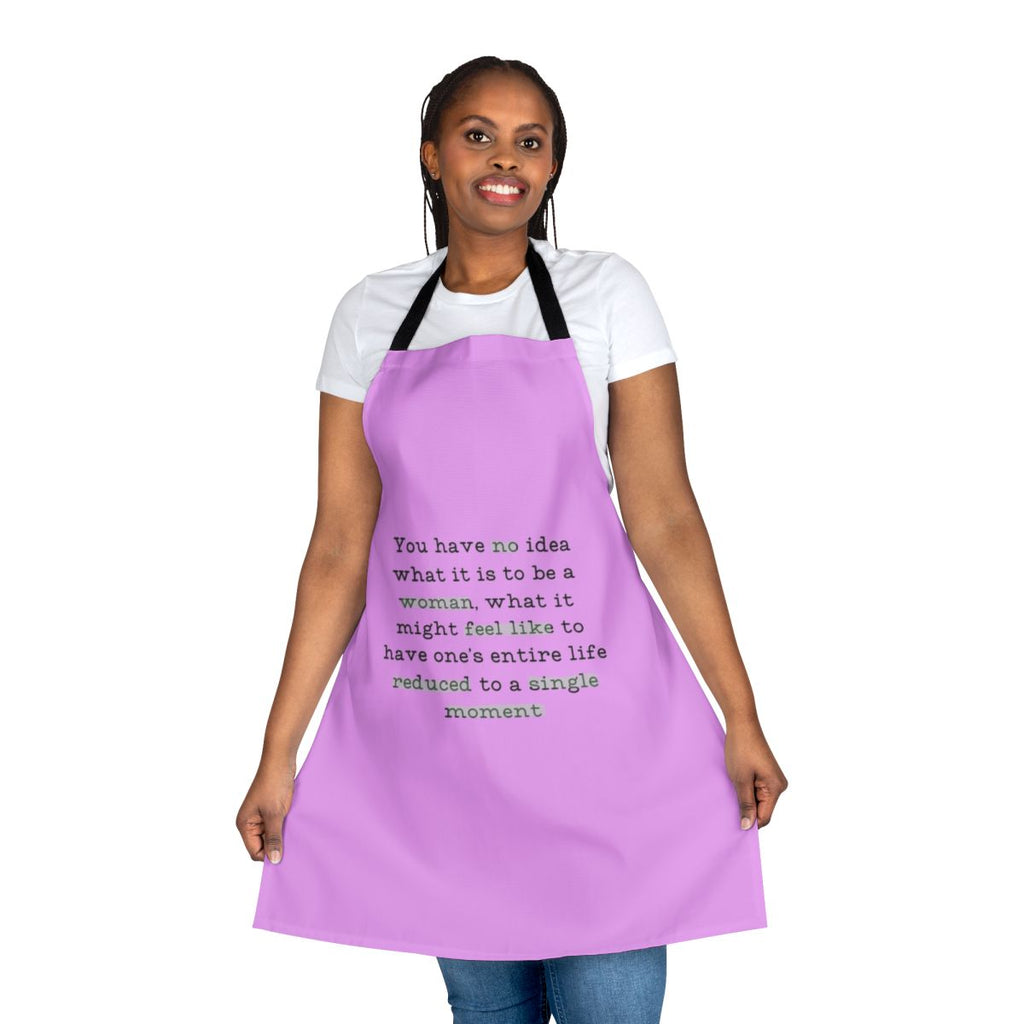A high-quality apron featuring a Bridgerton quote and characters from the popular Netflix series.