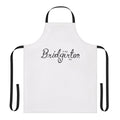 Black apron with "In My Bridgerton Era" text, inspired by the Bridgerton book series and Netflix show.