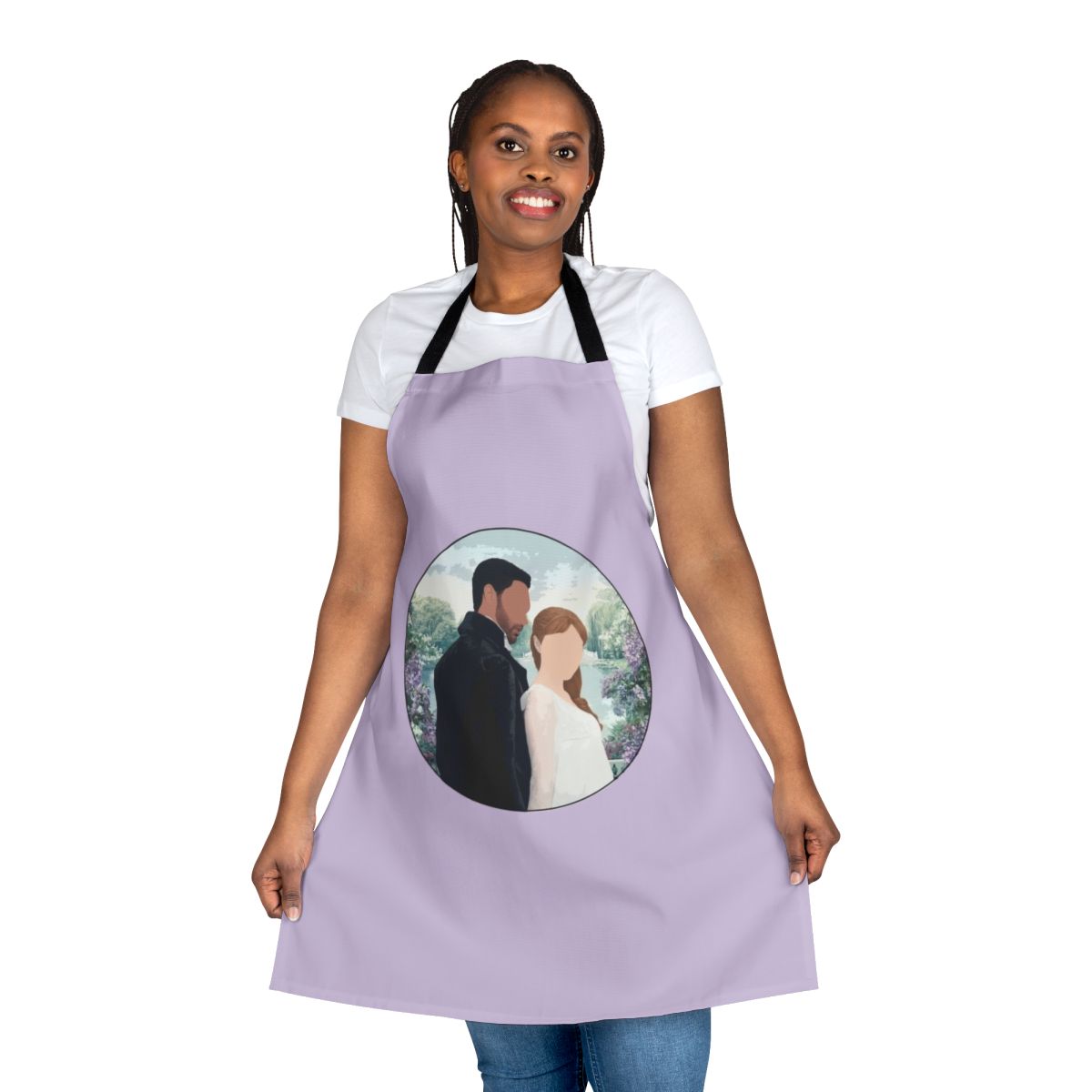 Bridgerton-inspired apron featuring Simon Basset and Daphne Bridgerton