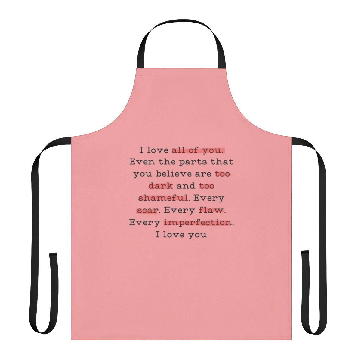 Bridgerton inspired apron featuring a quote from the character Daphne Bridgerton