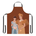 Bridgerton-inspired apron featuring Eloise Bridgerton and Cressida Cowper characters