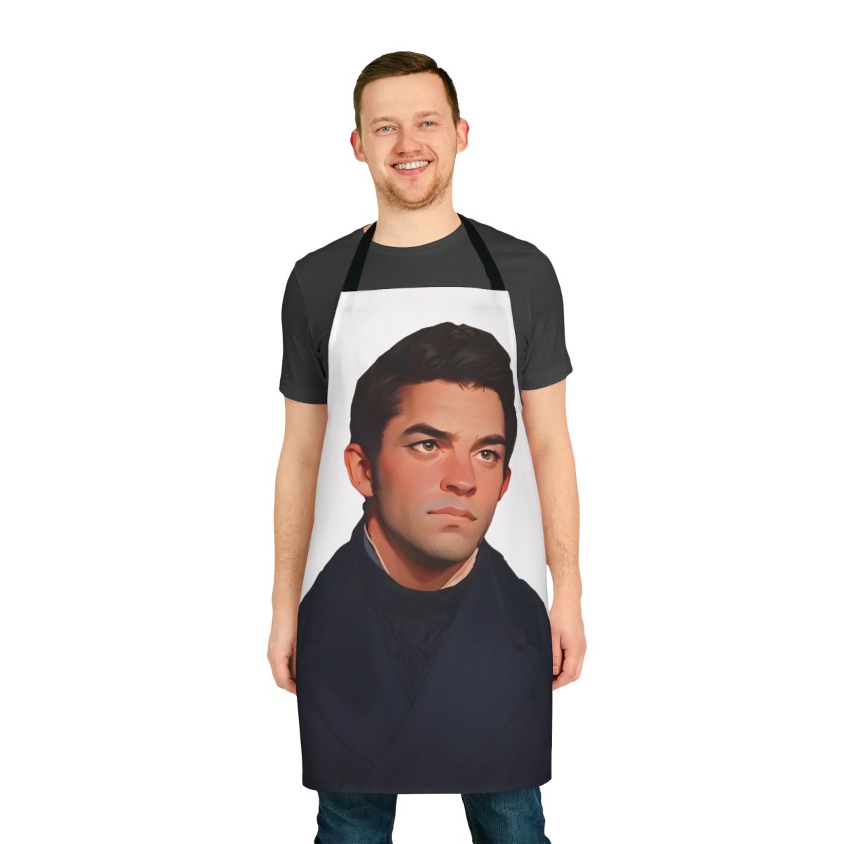 Bridgerton-inspired fan art apron featuring Anthony Bridgerton