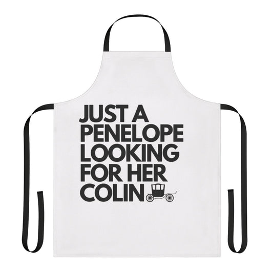 Bridgerton inspired apron featuring Penelope Featherington and Colin Bridgerton
