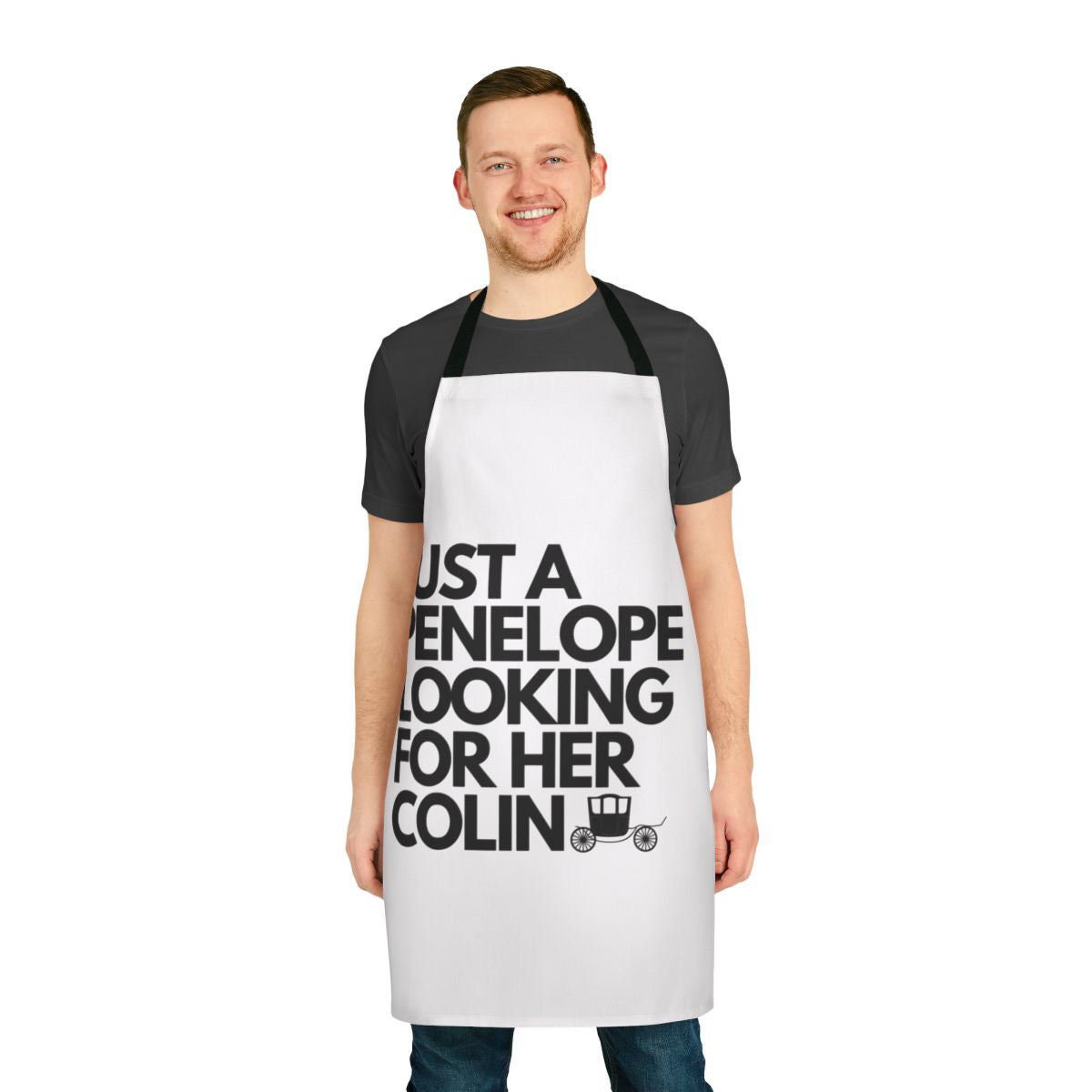 Bridgerton inspired apron featuring Penelope Featherington and Colin Bridgerton