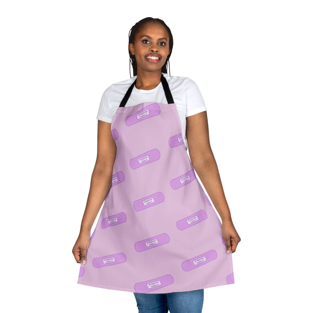 Bridgerton-themed kitchen apron with plaster design