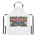 Bridgerton inspired watercolor apron featuring the Bridgerton Residence