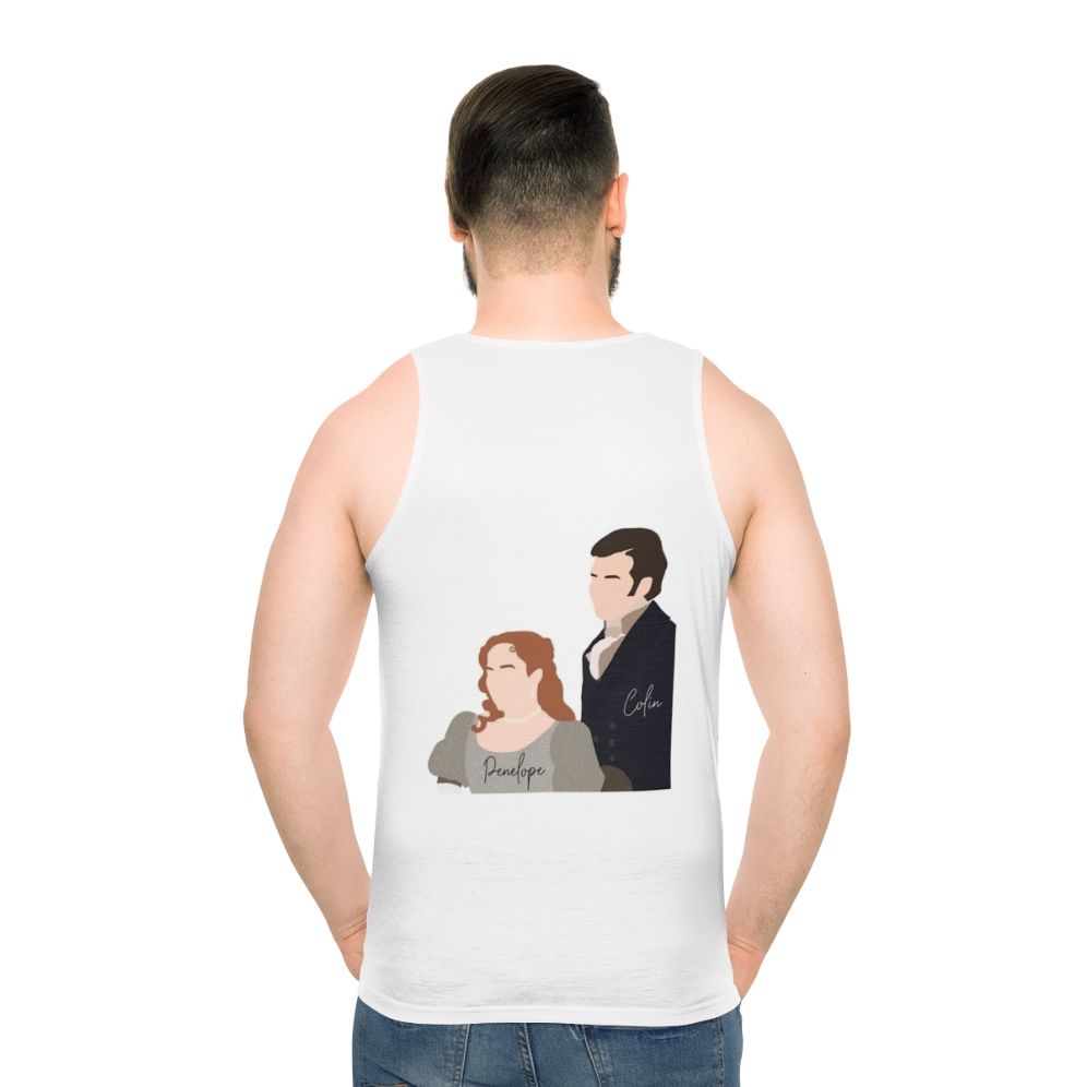 Bridgerton Penelope and Colin Smiling Unisex Tank Top