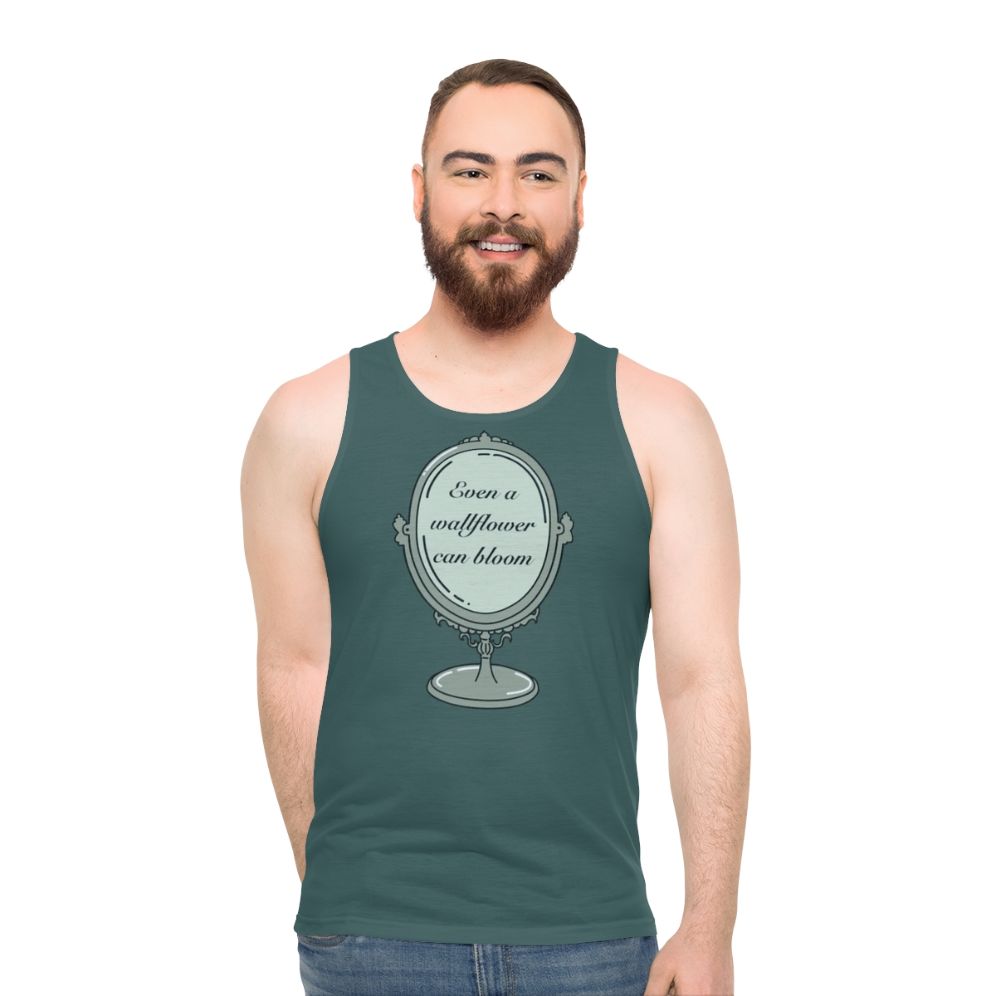 Unisex tank top with floral design inspired by the Netflix series Bridgerton