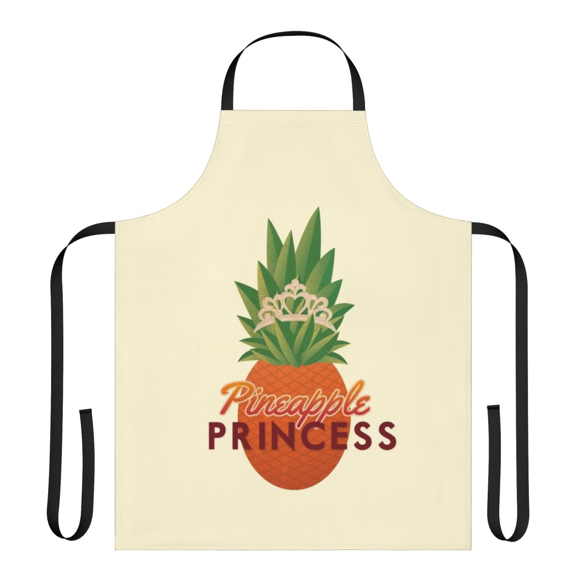Pineapple themed apron with 1960s inspired design
