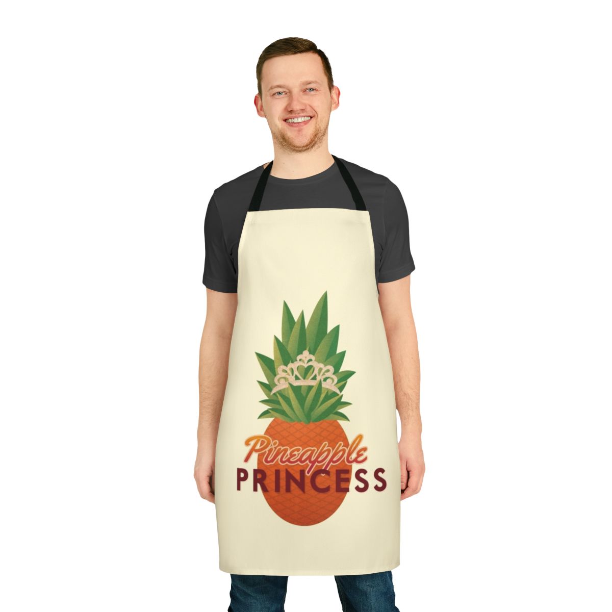 Pineapple themed apron with 1960s inspired design