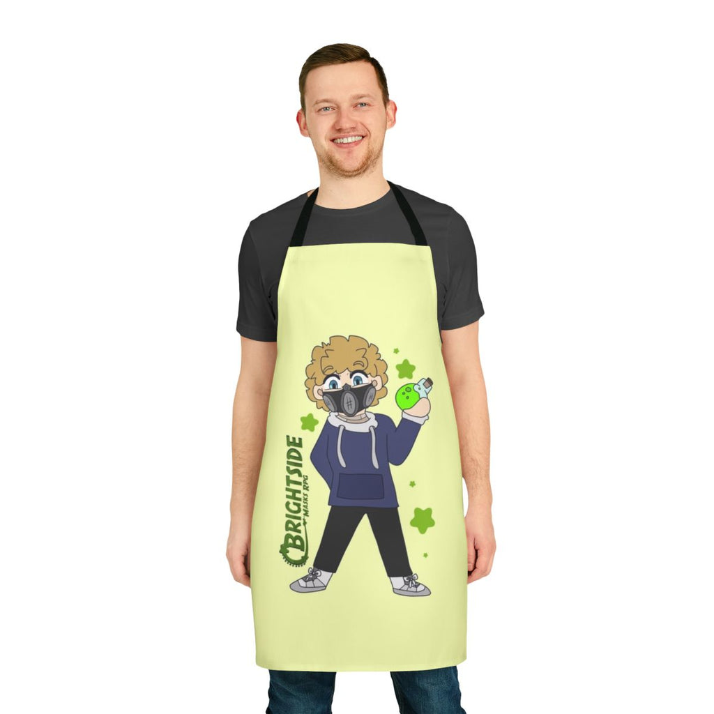 Brightside-inspired chibi character cooking apron for RPG and TTRPG enthusiasts
