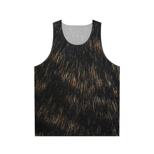Brindle animal fur pattern unisex tank top