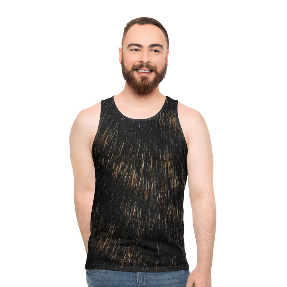 Brindle animal fur pattern unisex tank top