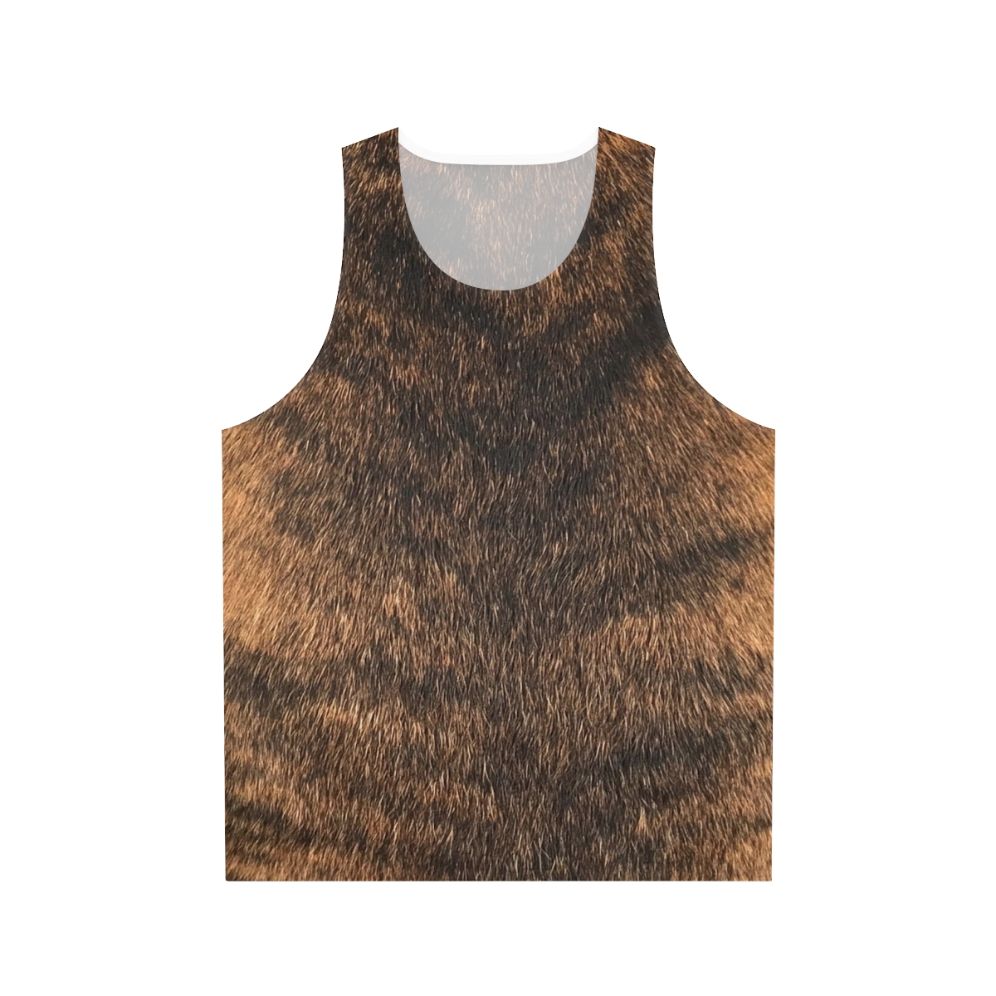 Brindle Animal Print Brown Brindle Dog Unisex Tank Top