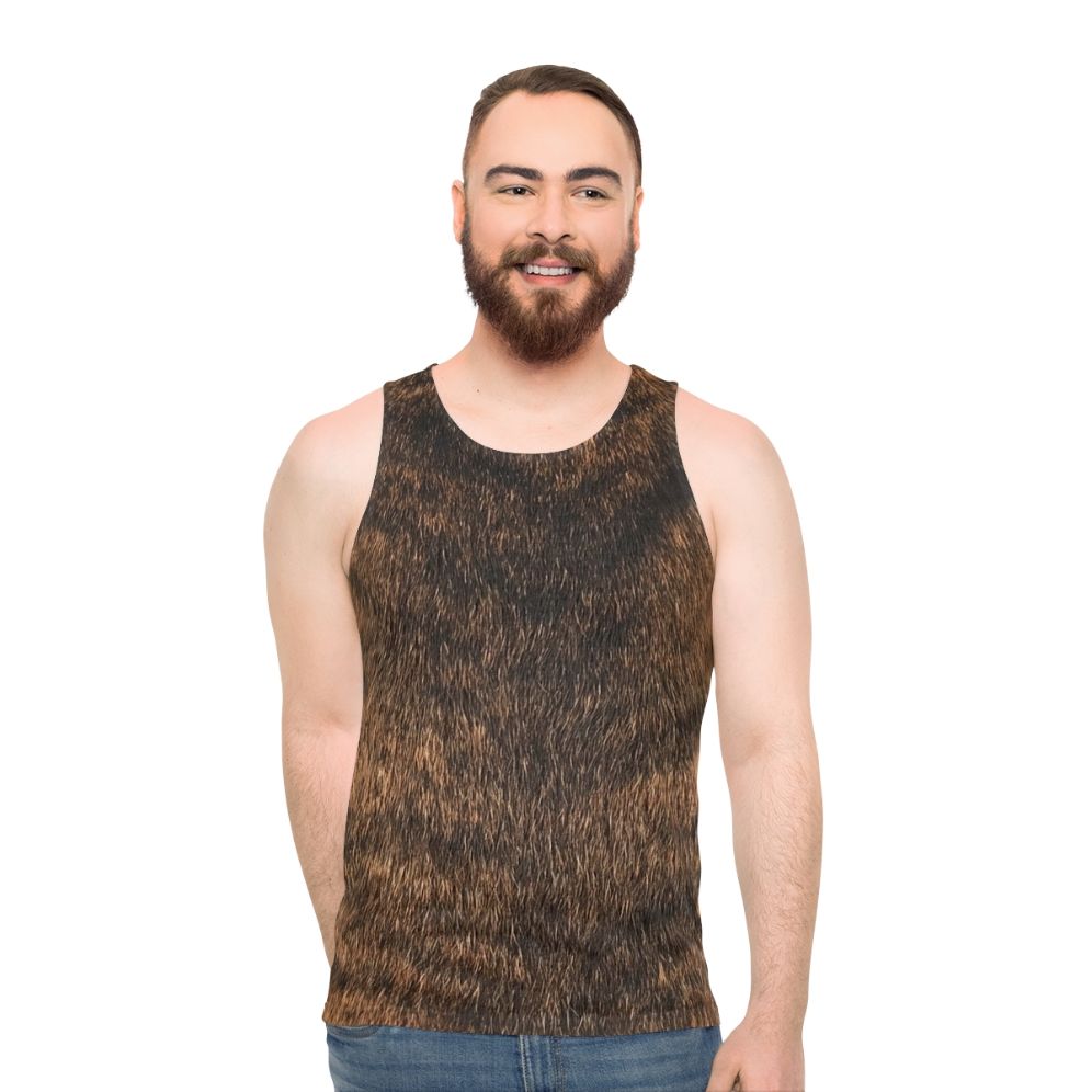 Brindle Animal Print Brown Brindle Dog Unisex Tank Top