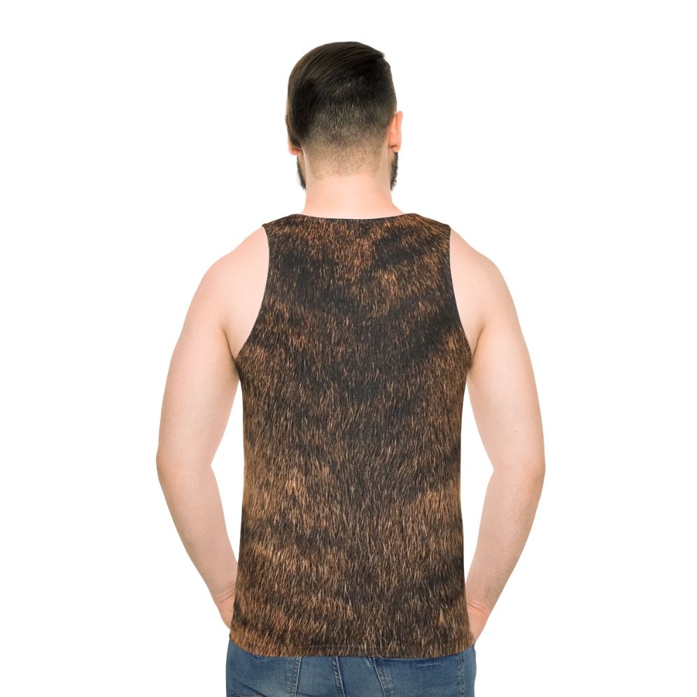 Brindle Animal Print Brown Brindle Dog Unisex Tank Top
