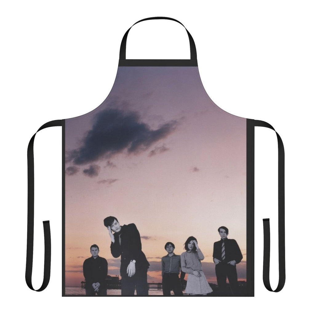 Brit rock inspired apron with Jarvis Cocker and Pulp music references