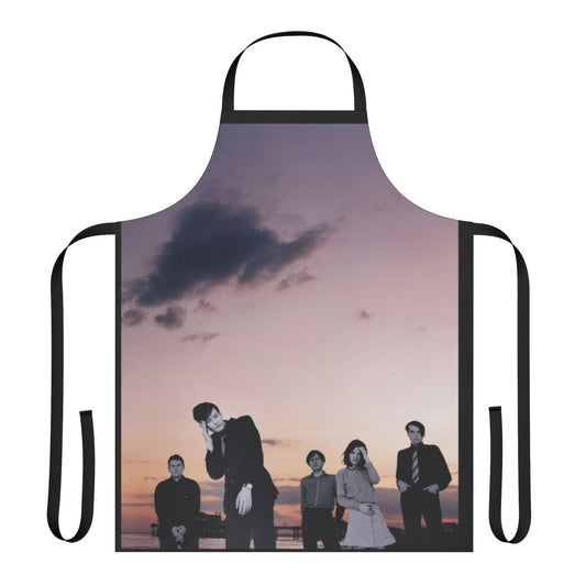 Brit rock inspired apron with Jarvis Cocker and Pulp music references