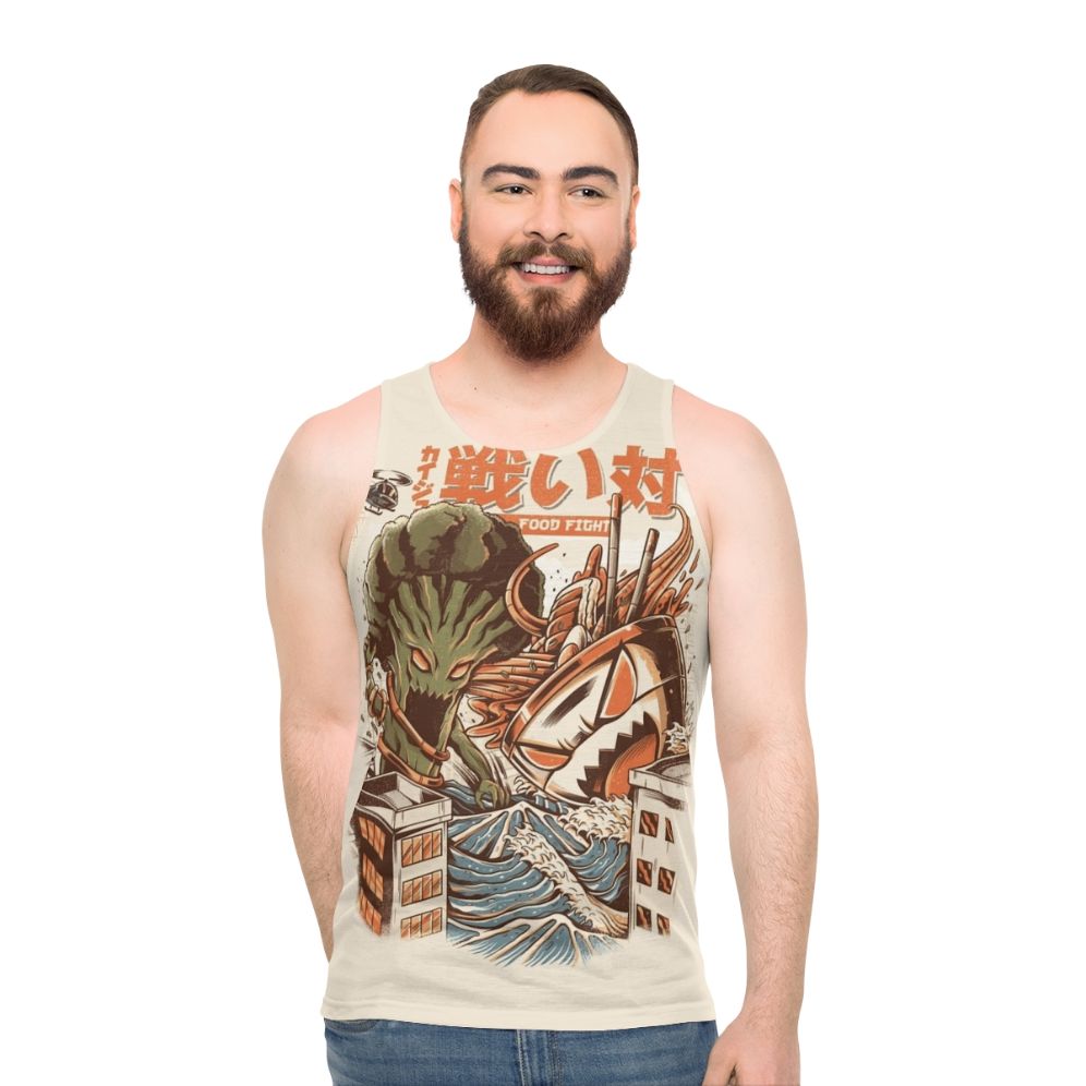Brocco vs Ramen Kaijus Unisex Anime Inspired Tank Top
