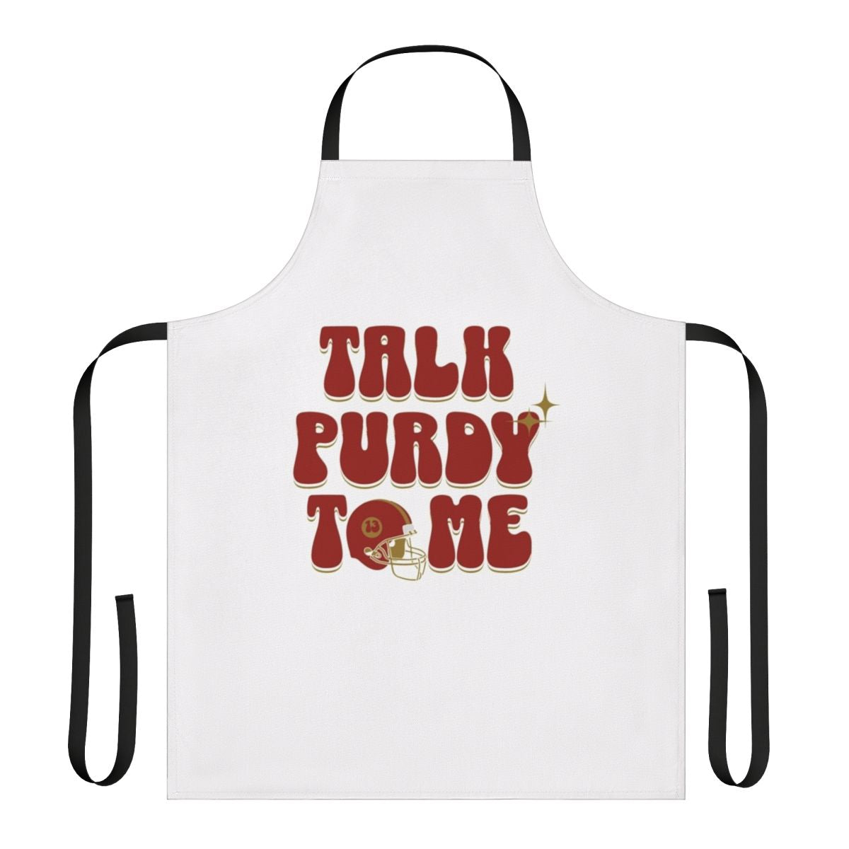 Brock Purdy themed kitchen apron for football and sports fans