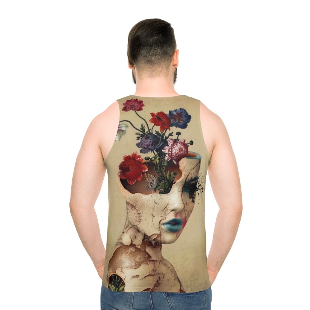 Broken Beauty Unisex Floral Grunge Digital Art Tank Top
