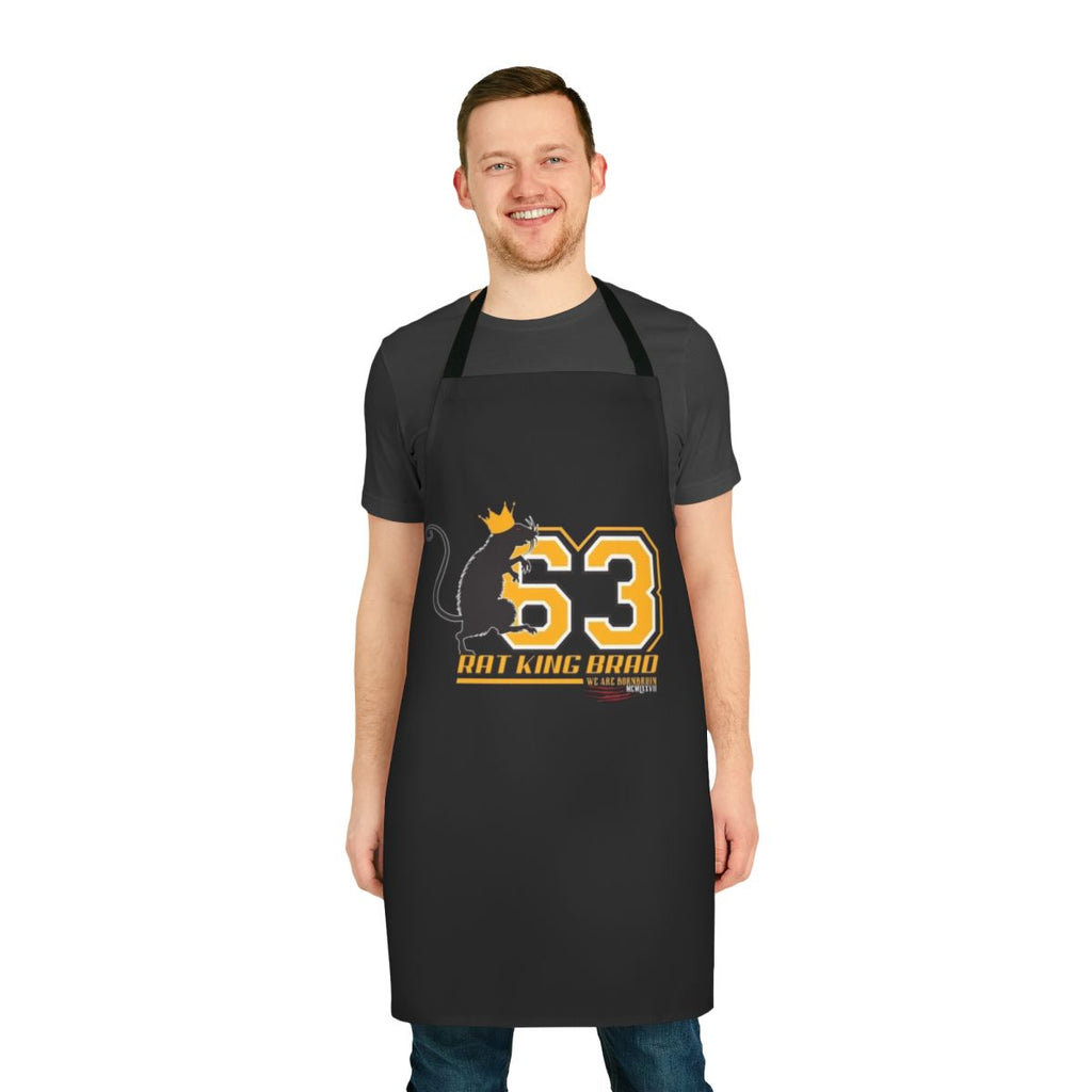 Apron featuring a "Rat King" design with Boston Bruins hockey player names and symbols