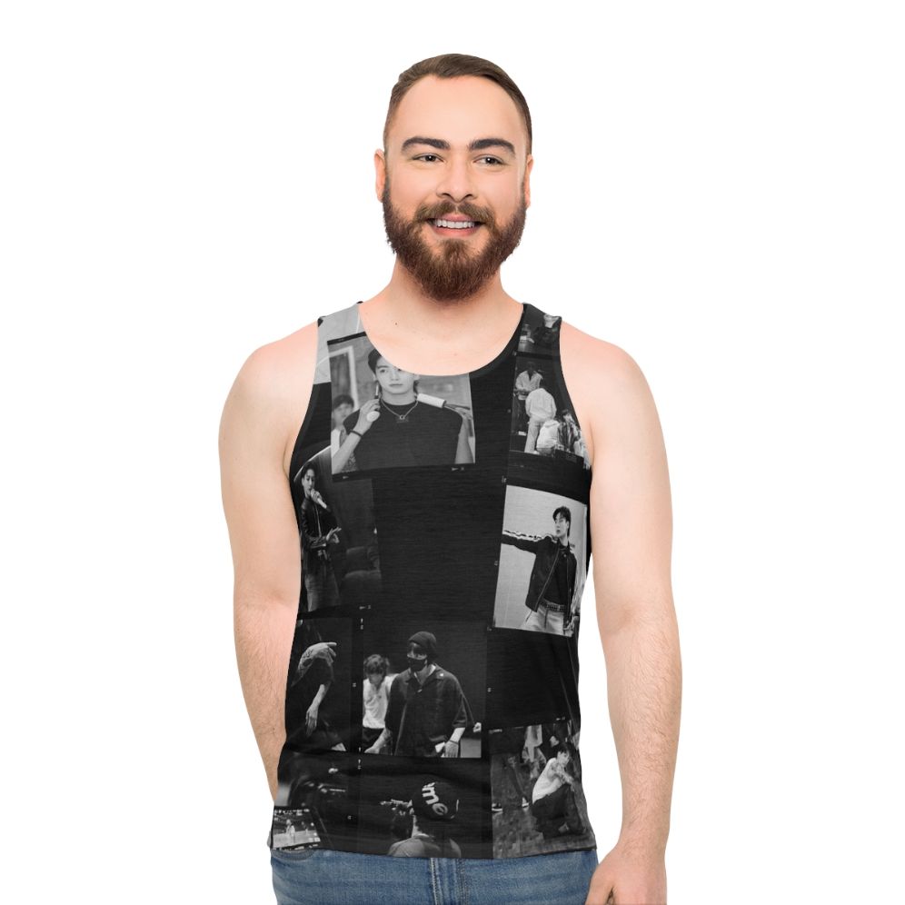 BTS Jungkook Photo Sketch Edit Unisex Tank Top