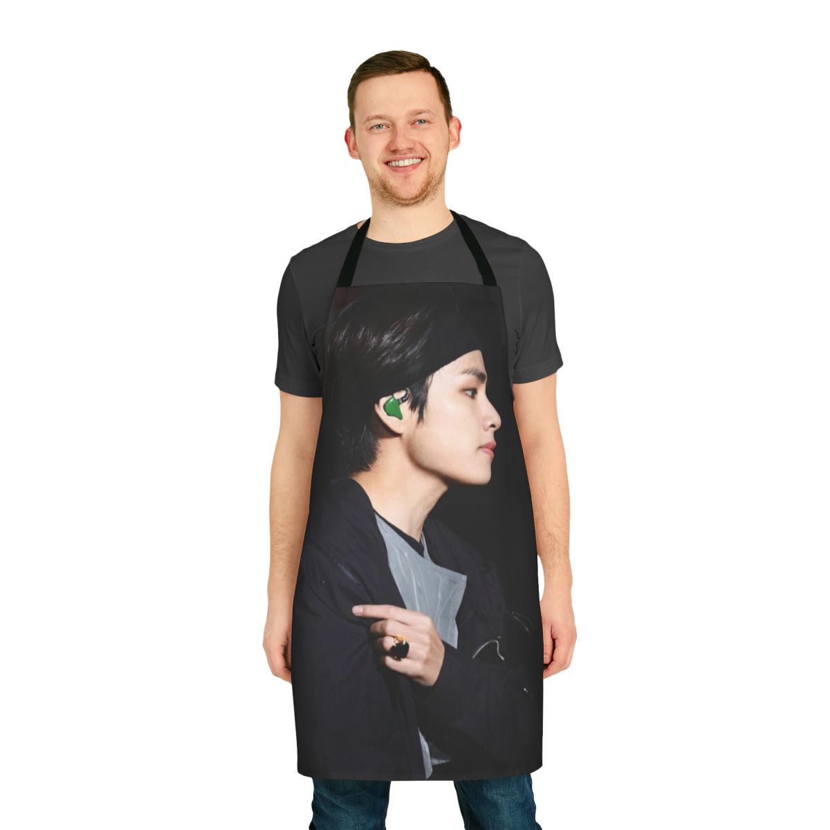 BTS V Inspired Cooking Apron with Korean Fashion Styling