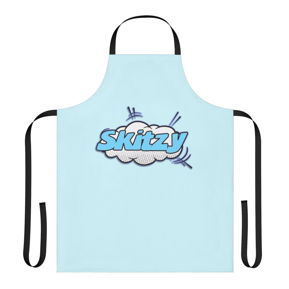 Bubble apron featuring Skitzy merch design