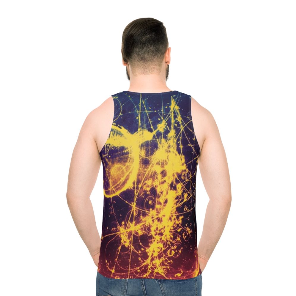 Bubble Chamber Unisex Tank Top featuring abstract science art design