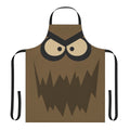 Bubble face costume apron featuring a cartoon-style villain design