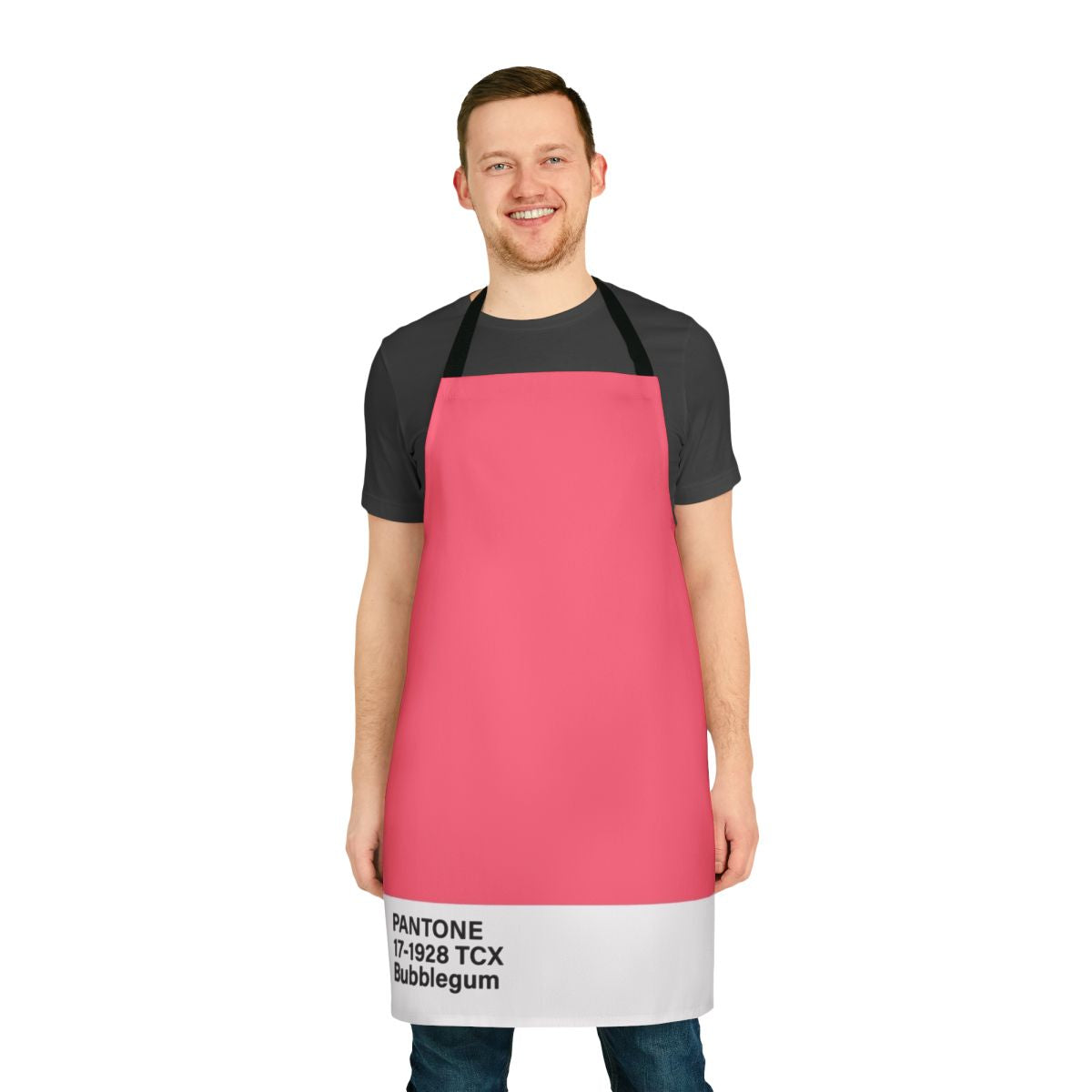 Bubblegum pink apron featuring the Pantone 17-1928 TCX color