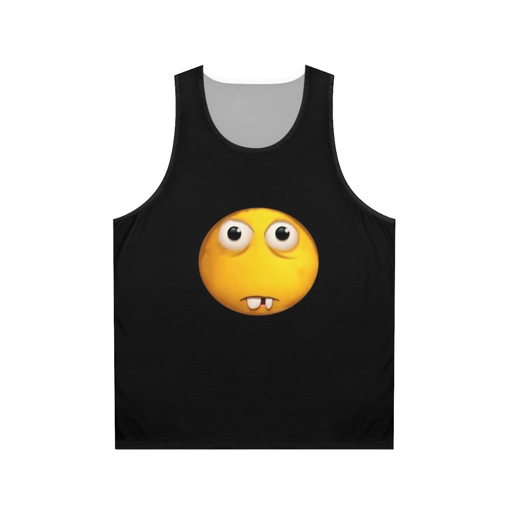 Buck tooth emoji realization meme unisex tank top