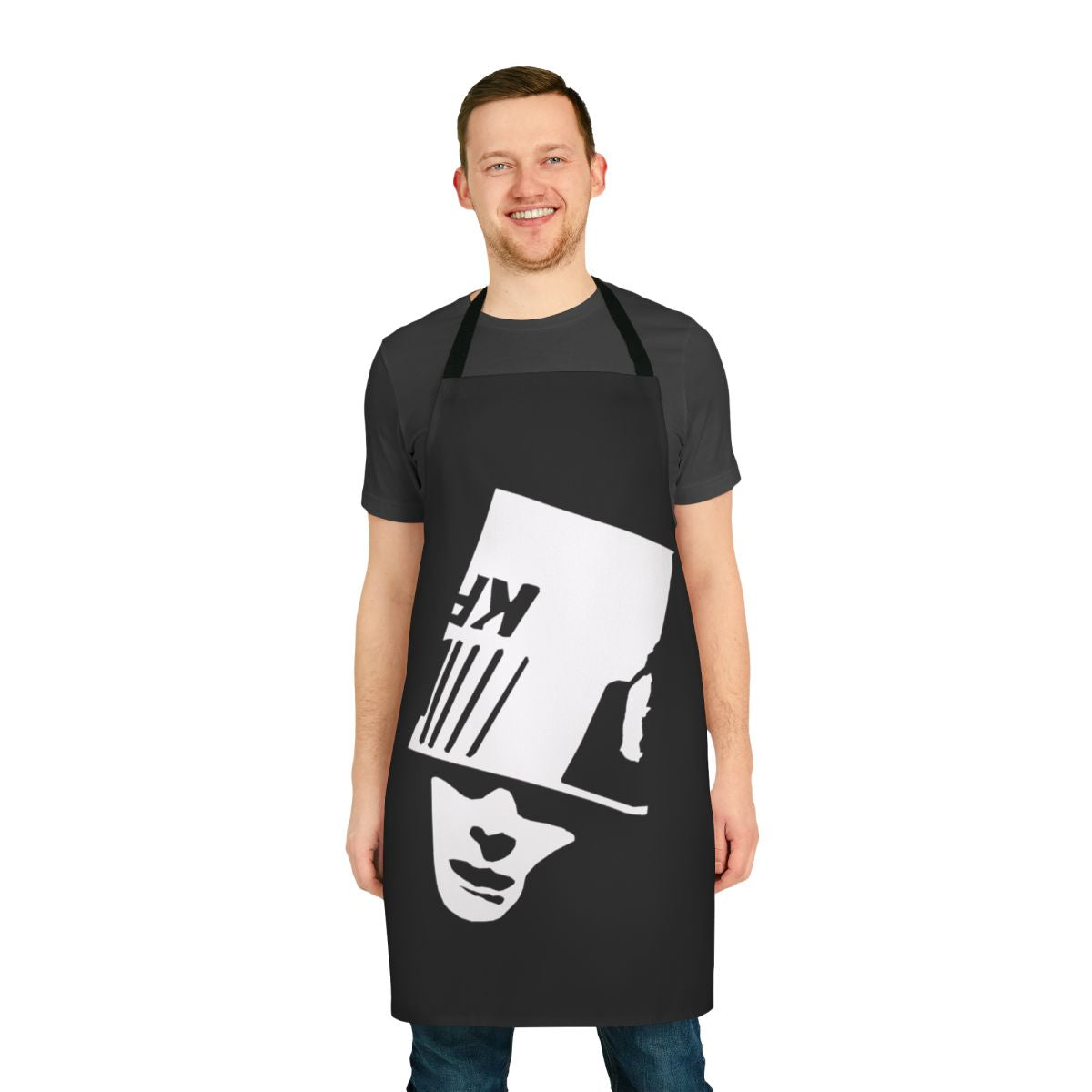 Buckethead Inspired Kitchen Apron with Guitar Silhouette