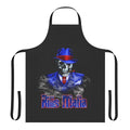 Buffalo Bills-inspired apron featuring a skeleton gangster design