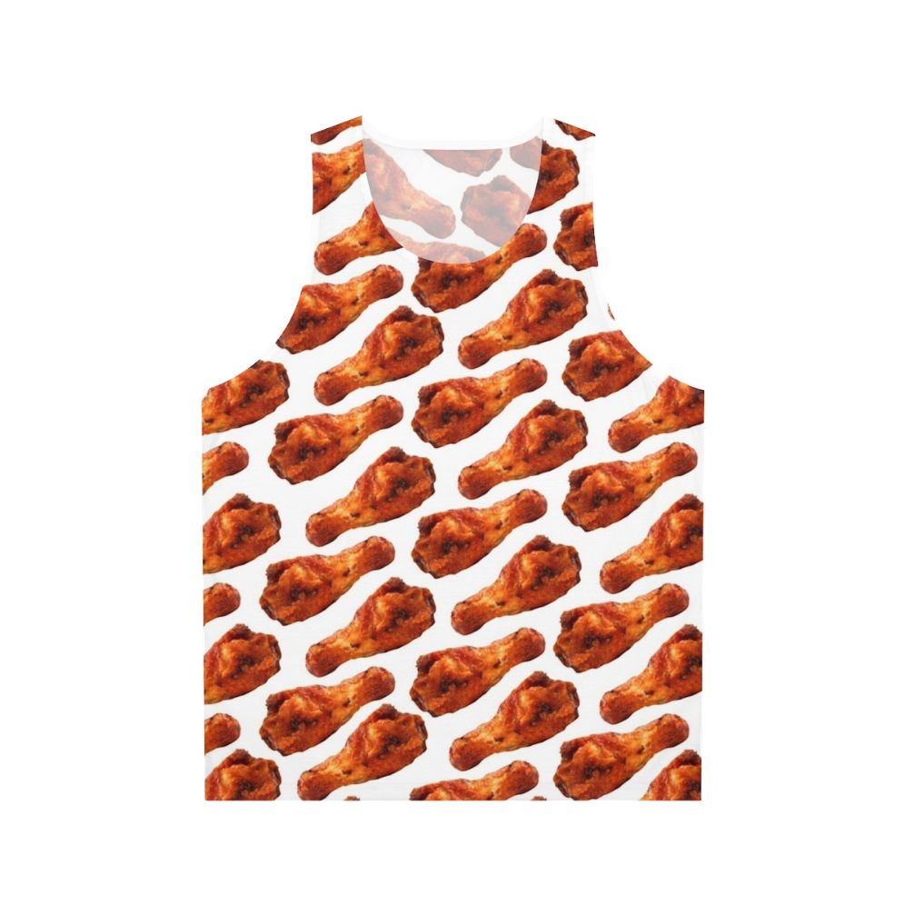 Buffalo chicken wing pattern unisex tank top